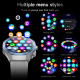 Montre Connectée Avec Écouteurs Bluetooth Intégrés Suivi Cardiaque IP67 NFC Écran Tactile 360x360 Autonomie 3 À 7 Jours - www...
