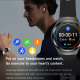 Montre Connectée 2 En 1 Avec Écouteurs Bluetooth Pour Appels Écran AMOLED 466 X 466 NFC IP67 - www.yonis-shop.com
