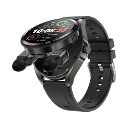 Montre Connectée 2 En 1 Avec Écouteurs TWS Bluetooth Appels NFC Écran TFT 360x360 IP67 Et Suivi Cardiaque