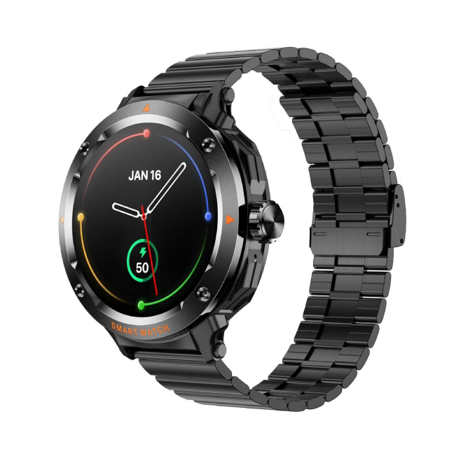Montre Connectée Avec Écouteurs Bluetooth 2 En 1 Appels NFC Suivi De La Santé Autonomie 15 Jours Bracelet Acier - www.yonis-s...