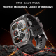Montre Connectée Outdoor Robuste Pour Le Sport Écran TFT 1,96 Pouce 100+ Modes Appels Bluetooth Étanchéité 3ATM - www.yonis-s...
