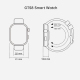 Montre Connectée Fitness Avec Écran AMOLED 1,95 Pouce Appels Bluetooth 100 Modes Sportifs Étanchéité 3ATM Autonomie 7 À 15 Jo...
