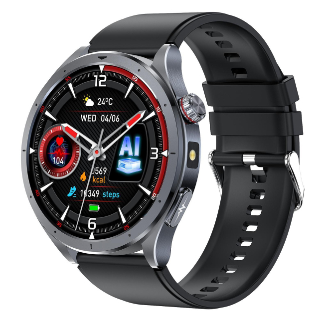 Montre Connectée Intelligente Avec IA-GPT Appels Bluetooth ECG Écran Couleur 1,53 Pouce Autonomie 4 À 6 Jours Contrôle Tactil...