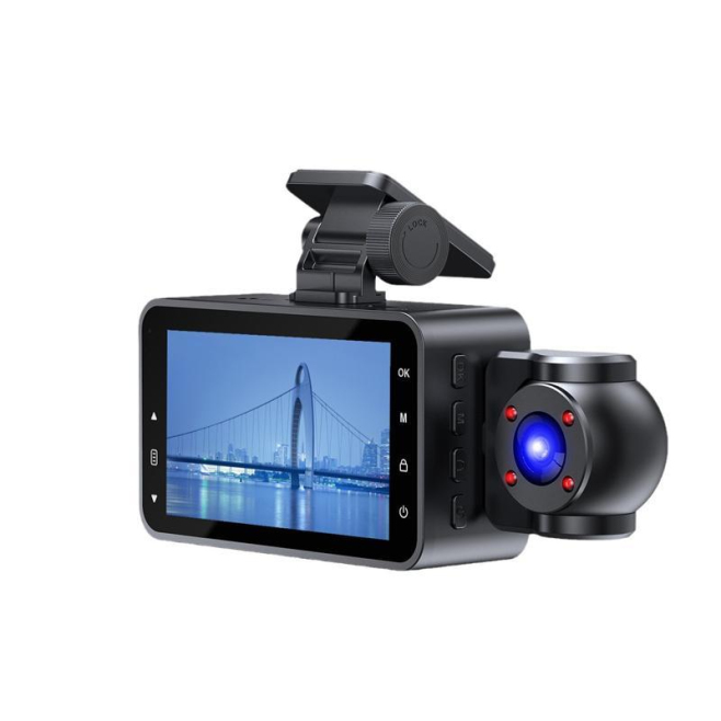 Caméra Embarquée 1080p Avec Vision Nocturne Infrarouge WiFi Trois Objectifs Et Enregistrement En Boucle - www.yonis-shop.com