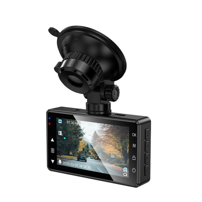 Caméra Embarquée Voiture Écran IPS 3 Pouces Vidéo 720p Angle 120 Degrés Compatible Avec Carte Mémoire Jusqu’à 64 Go - www.yon...