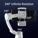 Stabilisateur Gimbal 3 Axes Pour Smartphone Avec Suivi Facial Anti Secousse Et Éclairage Magnétique Autonomie 8 À 10 H - www....