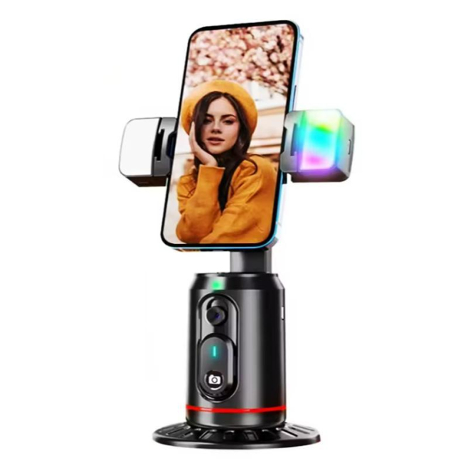 Stabilisateur Smartphone Avec Suivi IA Panoramique Deux Lumières LED Et Télécommande Pour Live Et Selfie - www.yonis-shop.com