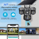 Caméra Dôme De Surveillance Solaire 4G PTZ Panoramique 6 MP Vue 360° Vision Nocturne Et Batterie 8000 mAh - www.yonis-shop.com
