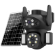 Caméra Dôme PTZ De Surveillance Panoramique Solaire 4G Multi Lentilles 2MP Avec Détection Humaine IA - www.yonis-shop.com
