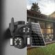 Caméra Dôme PTZ De Surveillance Panoramique Solaire 4G Multi Lentilles 2MP Avec Détection Humaine IA - www.yonis-shop.com