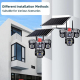 Caméra Dôme PTZ De Surveillance Solaire Panoramique 4G Multilentille 9 MP Avec Détection Humaine IA - www.yonis-shop.com