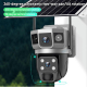 Caméra De Surveillance PTZ Dôme Solaire 4 MP Vue Panoramique 360° Vision Nocturne Infrarouge Couleur - www.yonis-shop.com