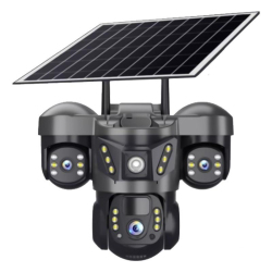 Caméra De Surveillance Solaire Dôme PTZ Panoramique 6 MP 360° Avec Vision Nocturne Et Suivi Humain - www.yonis-shop.com