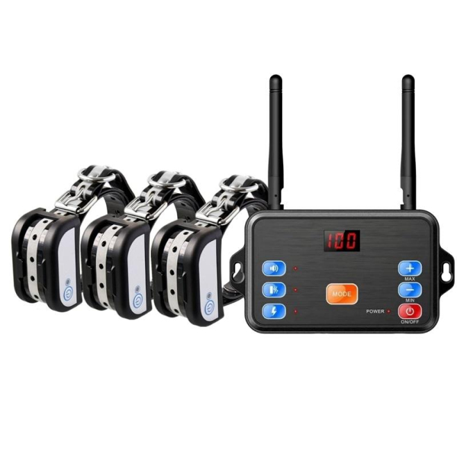 Clôture Électronique Sans Fil Pour Chien 2 En 1 Avec Dresseur Portée Réglable 10 À 300 M Étanche Pour 1 À 3 Chiens - www.yoni...