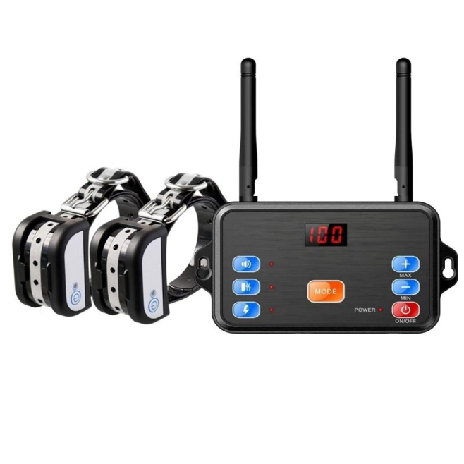 Dresseur Pour Chien Et Clôture Sans Fil 2 En 1 Portée 10 À 300 Mètres Étanche Rechargeable Pour 1 À 3 Chiens - www.yonis-shop...