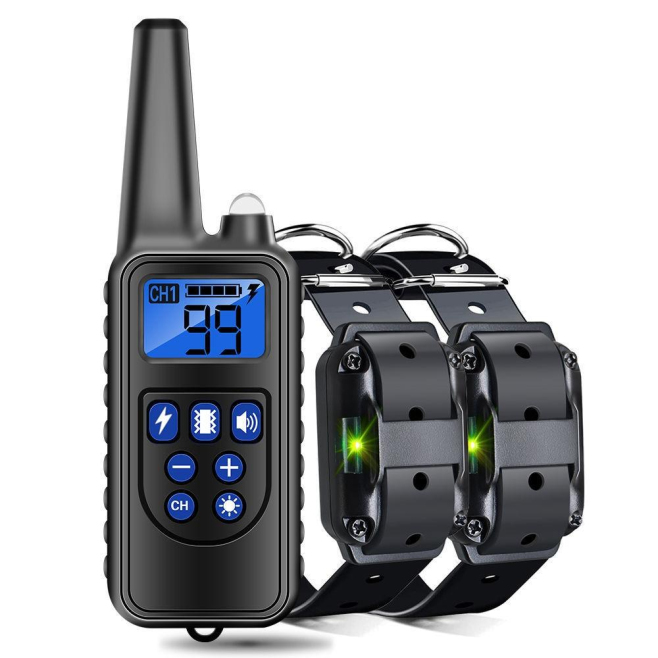 Collier De Dressage Pour Chien Anti Aboiement Avec Télécommande 800 Mètres 2 Colliers 3 Modes Étanche IP67 - www.yonis-shop.com