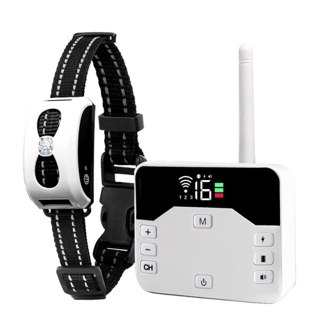 Collier De Dressage Pour Chien Avec Télécommande Et Clôture Sans Fil 3 Modes 9 Niveaux IPX7 10 À 300 M - www.yonis-shop.com