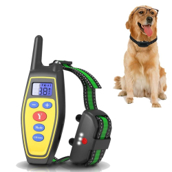 Collier De Dressage Pour Chien Étanche Avec Télécommande 800 M Vibration Son Statique Et Flash Rechargeable USB