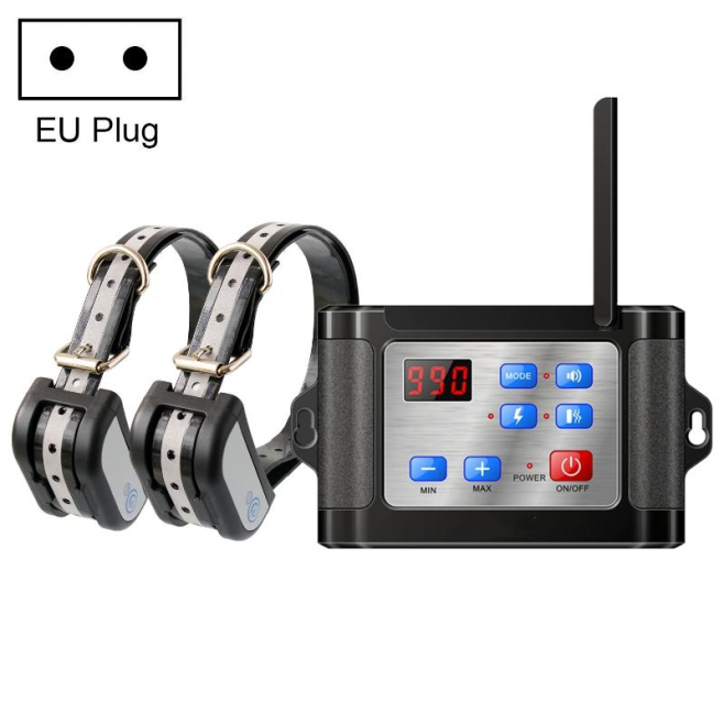 Clôture Anti-Fugue Sans Fil Pour Chien Avec Dressage 2 En 1 Portée 300 Mètres Collier Réfléchissant Rechargeable Écran LED - ...