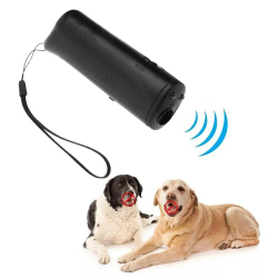Répulsif Ultrasonique Pour Chien Portable Avec Lampe LED Boîtier ABS Alimentation Par Pile 9 V Non Fournie