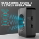 Dispositif Antiaboiement Pour Chien À Ultrasons 4 Haut-Parleurs 3 Niveaux Réglables Batterie 30 Jours Étanche IP45 Noir - www...