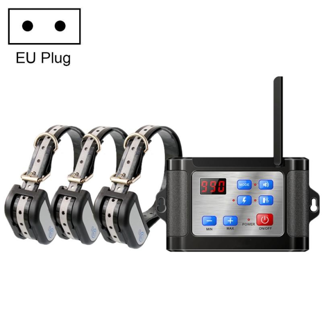 Clôture Électronique Sans Fil Pour Chien 2 En 1 Collier Réfléchissant Trois Chiens Portée Réglable 30 À 300 Mètres - www.yoni...
