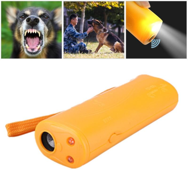 Appareil De Dressage Pour Chien Et Répulsif Ultrasonique 3 En 1 Avec Lampe Torche LED - www.yonis-shop.com