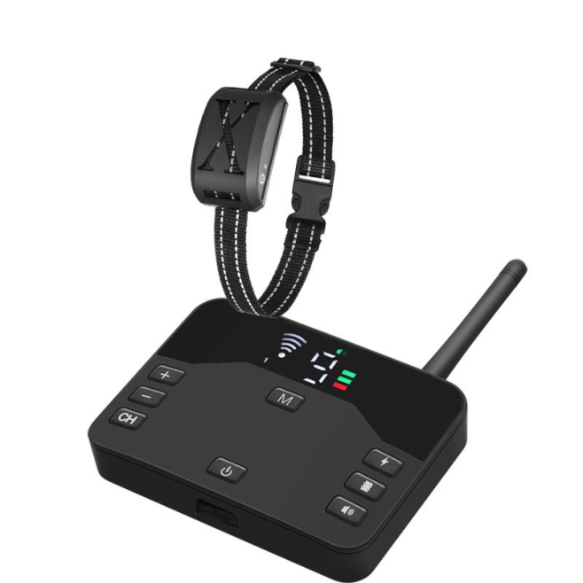 Clôture Électrique Sans Fil Pour Chien Avec Collier De Dressage Vibration Et Stimulation Statique Portée Réglable 20 À 500 M ...