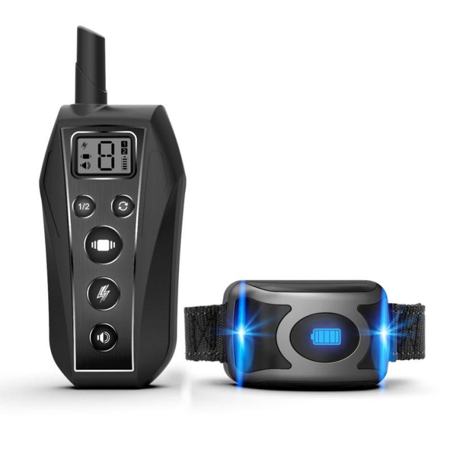 Collier De Dressage Pour Chien Avec Télécommande Son Vibration Et Stimulation Électrique 8 Niveaux Étanche IPX7 - www.yonis-s...