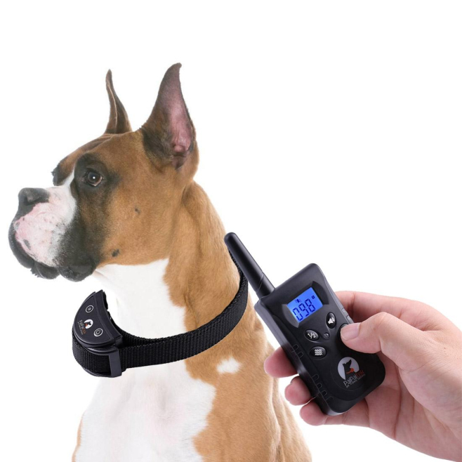 Collier Anti Aboiement Pour Chiens Avec Télécommande Récepteur Étanche Vibration Réglable Portée 500 Yards 2 Canaux - www.yon...