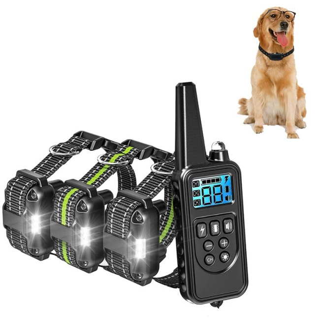 Collier Anti Aboiement Pour Chien Avec Télécommande Étanche Batterie Intégrée 300 mAh Réglable De 25 À 75 cm - www.yonis-shop...