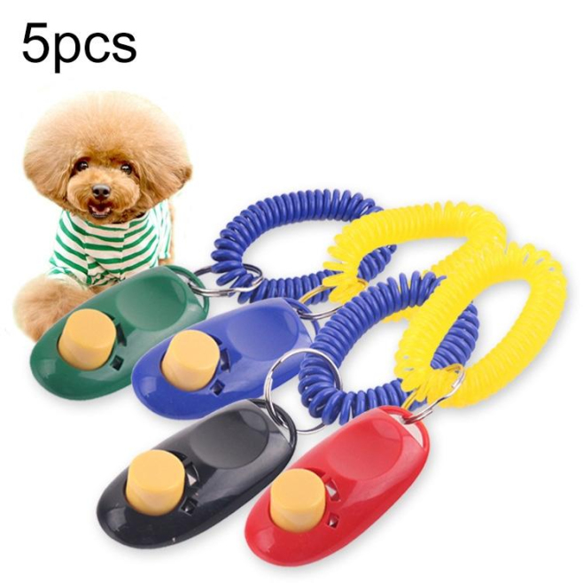 Clicker D’Entraînement Pour Chien Et Chat Avec Anneau Élastique Son Clair Prise Ergonomique 5 Pièces Couleurs Aléatoires - ww...
