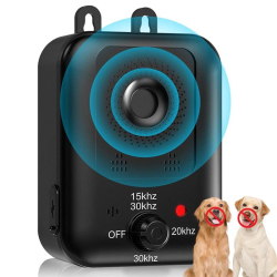 Dispositif Ultrasonique Anti Aboiement Pour Chien À 3 Modes Portée 15 Mètres Batterie Rechargeable 2000 mAh IP6