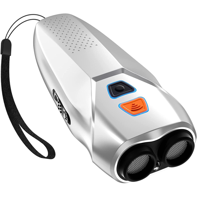 Répulsif Ultrasonique Pour Chiens Et Dresseur Portable Double Sonde Flash Ultrason Portée 10 Mètres Autonomie 30 Jours - www....
