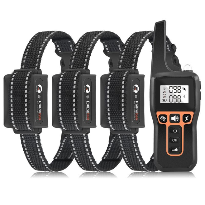 Collier De Dressage Pour Chien Anti Aboiement Avec Télécommande 3 Modes Portée De 1000 M 3 Récepteurs Et 100 Niveaux - www.yo...