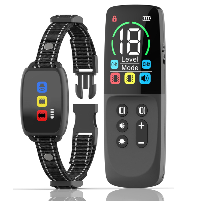 Collier Anti Aboiement Pour Chien Avec Télécommande 800 Mètres Sans Choc Électrique Étanche IP67 Et 3 Modes Sonores - www.yon...
