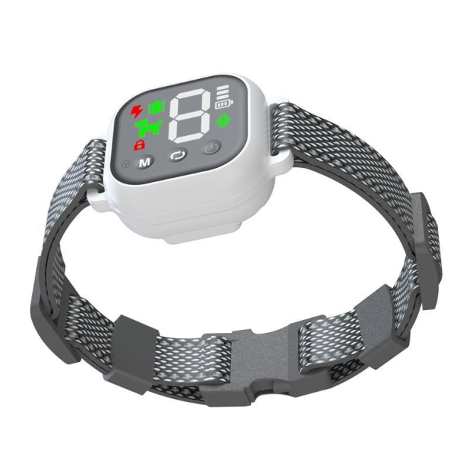Collier Anti Aboiement Automatique Pour Chien À Écran Couleur Tactile Vibration Double Moteur Étanche IP67 Rechargeable - www...