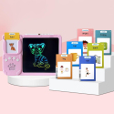 Tablette D’Apprentissage Enfant Avec Écran LCD Flexible Et 255 Cartes Audio Pour Initiation À L’Anglais Rose Recharge USB-C 8...