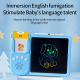 Tablette D’Apprentissage Enfant Avec Écran LCD Flexible Et 255 Cartes Audio Pour Initiation À L’Anglais Rose Recharge USB-C 8...