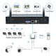 Kit De Vidéosurveillance WiFi Avec NVR 4 Canaux Caméras IP 1080p Détection Humaine Vision Nocturne Couleur 16 To - www.yonis-...