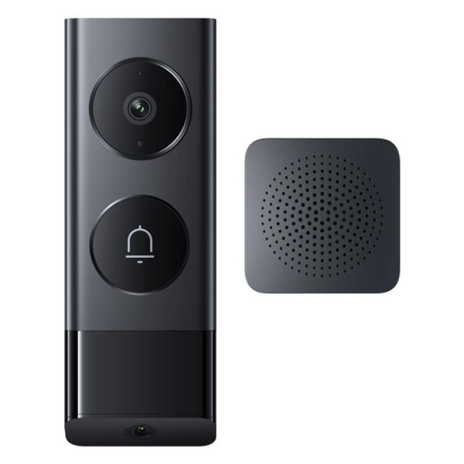 Sonnette Vidéo Intelligente Sans Fil À Double Objectif Caméra Principale 5 MP Vision Nocturne Et Autonomie 6 Mois - www.yonis...