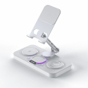Station De Charge Sans Fil 4 En 1 Pour Smartphone Tablette Montre Et &Eacute;couteurs Support Pliable Avec Horloge Num&eacute;rique - www.y...