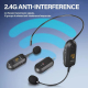 Microphone Sans Fil 2,4 GHz Pour Amplificateur Avec Réduction De Bruit DSP 20 Heures D’Autonomie Et 4 Modes De Portге - www.y...
