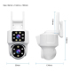 Caméra De Surveillance Panoramique Double Objectif 4 MP PTZ Vision Nocturne En Couleur IP66 Intérieur Extérieur - www.yonis-s...