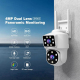 Caméra De Surveillance Panoramique Double Objectif 4 MP PTZ Vision Nocturne En Couleur IP66 Intérieur Extérieur - www.yonis-s...
