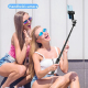 Perche À Selfie Avec Trépied À 4 Pieds Pour Smartphone Live Streaming Bluetooth 5.2 Extensible 130.5 Cm Rotation 360° - www.y...