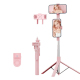 Perche Selfie Trépied Bluetooth 190 Cm Pour Streaming À Double Pince Rotation 360° Compacte 34 Cm - www.yonis-shop.com