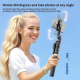Trépied Perche À Selfie Pour Streaming Et Vlog Extensible À 190 Cm Bluetooth Rotation 360° Compatible Smartphones 6 Pouces - ...