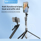 Trépied Perche À Selfie Pour Streaming Et Vlog Extensible À 190 Cm Bluetooth Rotation 360° Compatible Smartphones 6 Pouces - ...