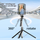 Trépied Perche À Selfie Pour Streaming Et Vlog Extensible À 190 Cm Bluetooth Rotation 360° Compatible Smartphones 6 Pouces - ...